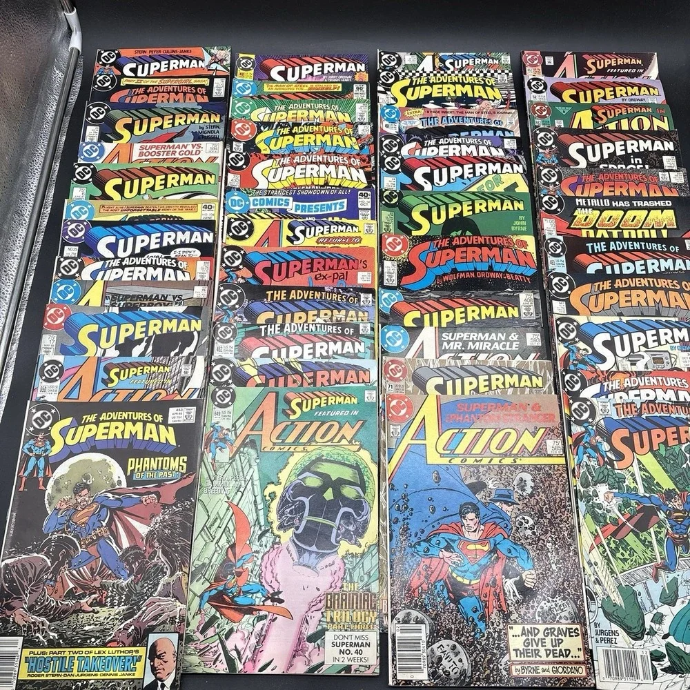 Lot of 46 Superman Comics DC 1980s 1990s Adventures of Superman Action Comics